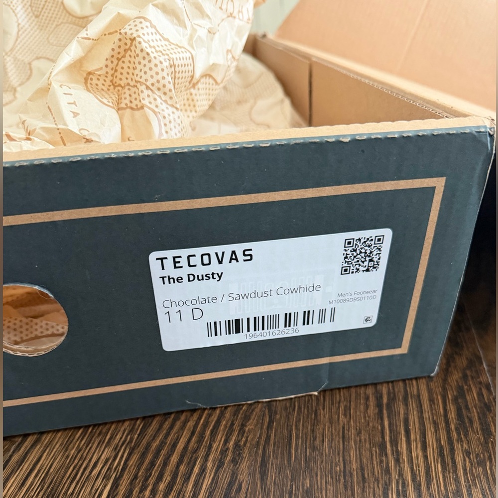 NWOT Tecovas Men's The Dusty in Chocolate/Sawdust Cowhide - Picture 4 of 5